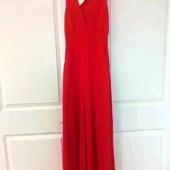 Saints 21 Red ♥️ V-Neck Jumpsuit with Pockets & Flare Leg, Size XS -bnwt - Picture 8 of 8